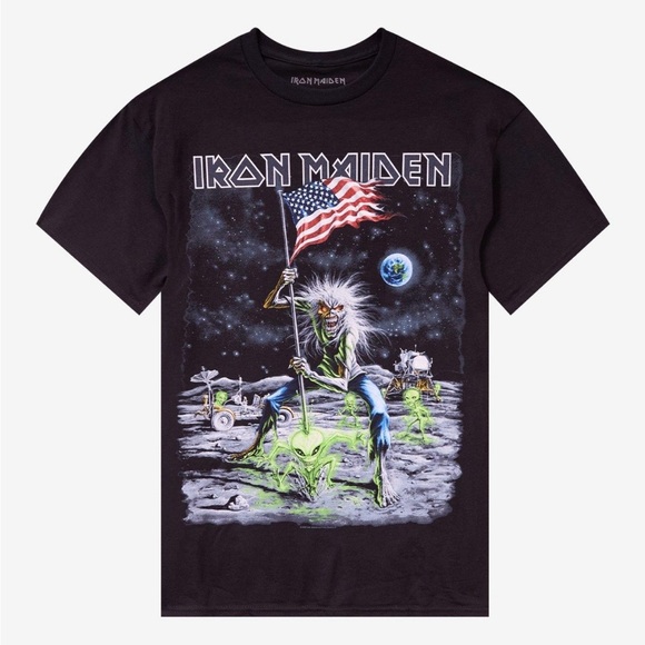 Hot Topic Other - Hot Topic Black Iron Maiden The Final Frontier Tour Alien Tour Graphic Tee